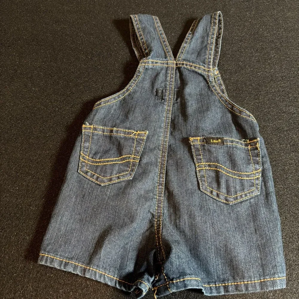 Lee 3-6 Months Baby Denim Shortalls Overalls Jean Girls Boys One Piece -171